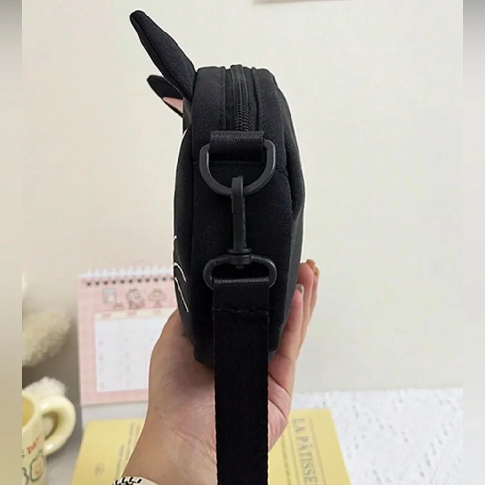Cat Crossbody belt Bag black kitten purse mini phone teen’s girl’s kid’s school